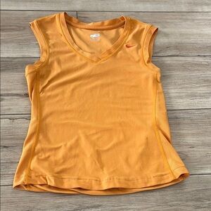 Nike orange Fitted Tank Top with V-Neckline